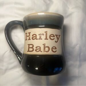 HARLEY BABE Oversized Coffee Mug Motorcycle Enthusiast Tumbleweed Pottery